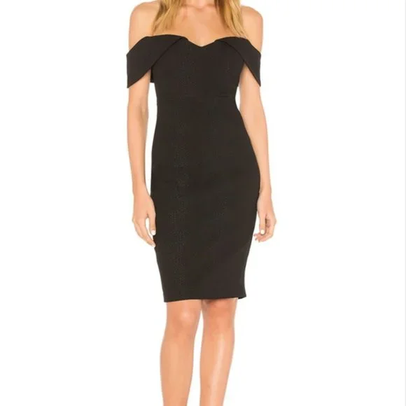 bardot black dress nordstrom Thelma Bardot Maxi Dress / Black | MESHKI